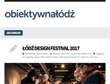 Tablet Screenshot of obiektywnalodz.pl